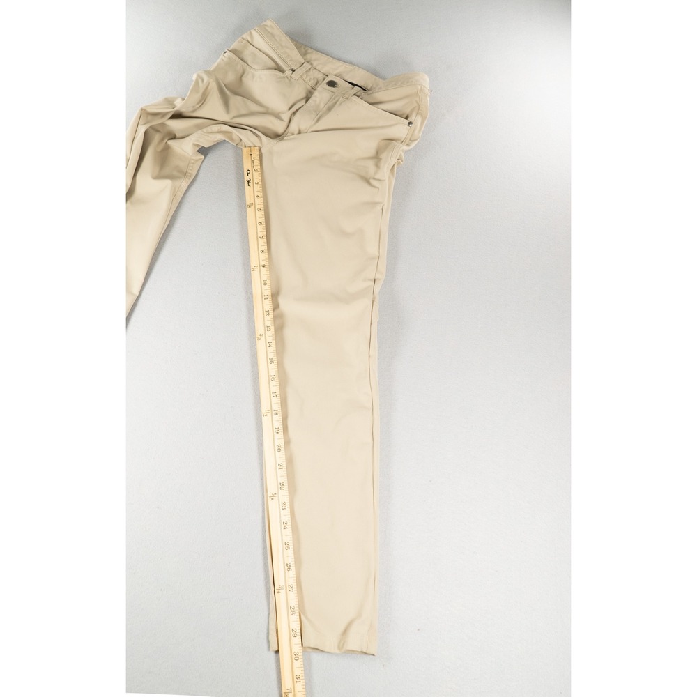 Lululemon ABC Slim Fit Pants Tan Khaki Warpstreme 5 Pocket Trousers Mens 28x30 - Picture 6 of 11